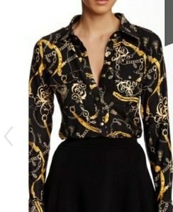 Vertigo Classic Collar Printed Shirt Size Small